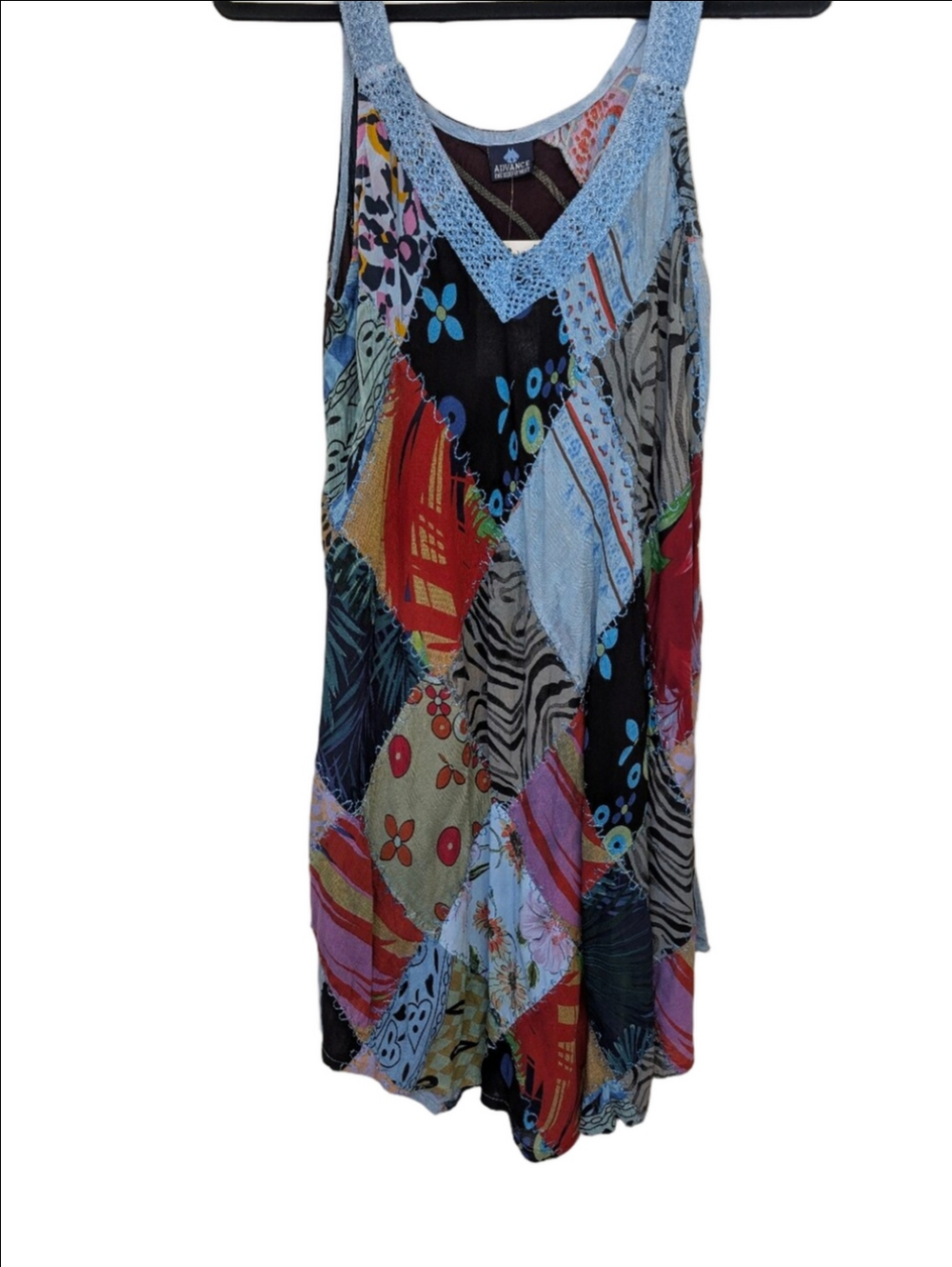 Dress Advanced Apparels Peasant Bohemian Hippie Sleeveless V-Neck  Free Size NWT